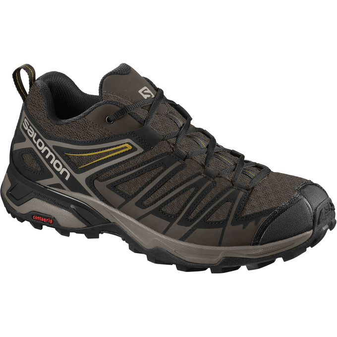 SALOMON X ULTRA 3 PRIME Philippines - Men's Hiking Shoes - Chocolate/Black | 257803-VRJ